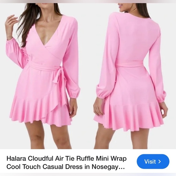 HALARA Dresses & Skirts - Halara Pink Wrap Dress size Medium
